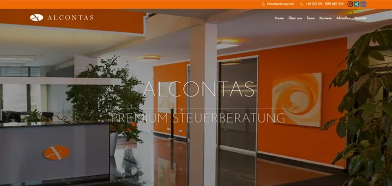 Website-Referenz ALCONTAS Steuerberatung Hannover