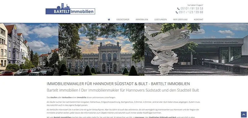 Website-Referenz Bartelt Immobilien